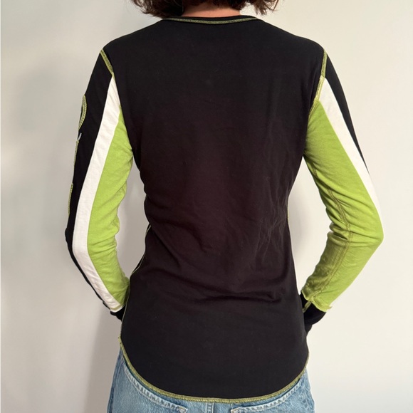 ALP N ROCK retro stripe crew top - Picture 2 of 6